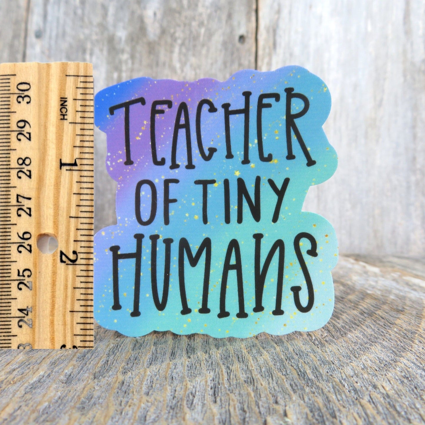 Teacher of Tiny Humans Sticker Blue Green Teacher Preschool Kindergarten School Themed