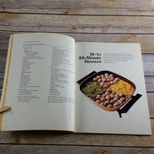 Load image into Gallery viewer, Vintage Cookbook Family Dinners in a Hurry 1977 Betty Crocker Paperback 15 to 25 Minute Dinners 30 Minute Dinners and More Recipes