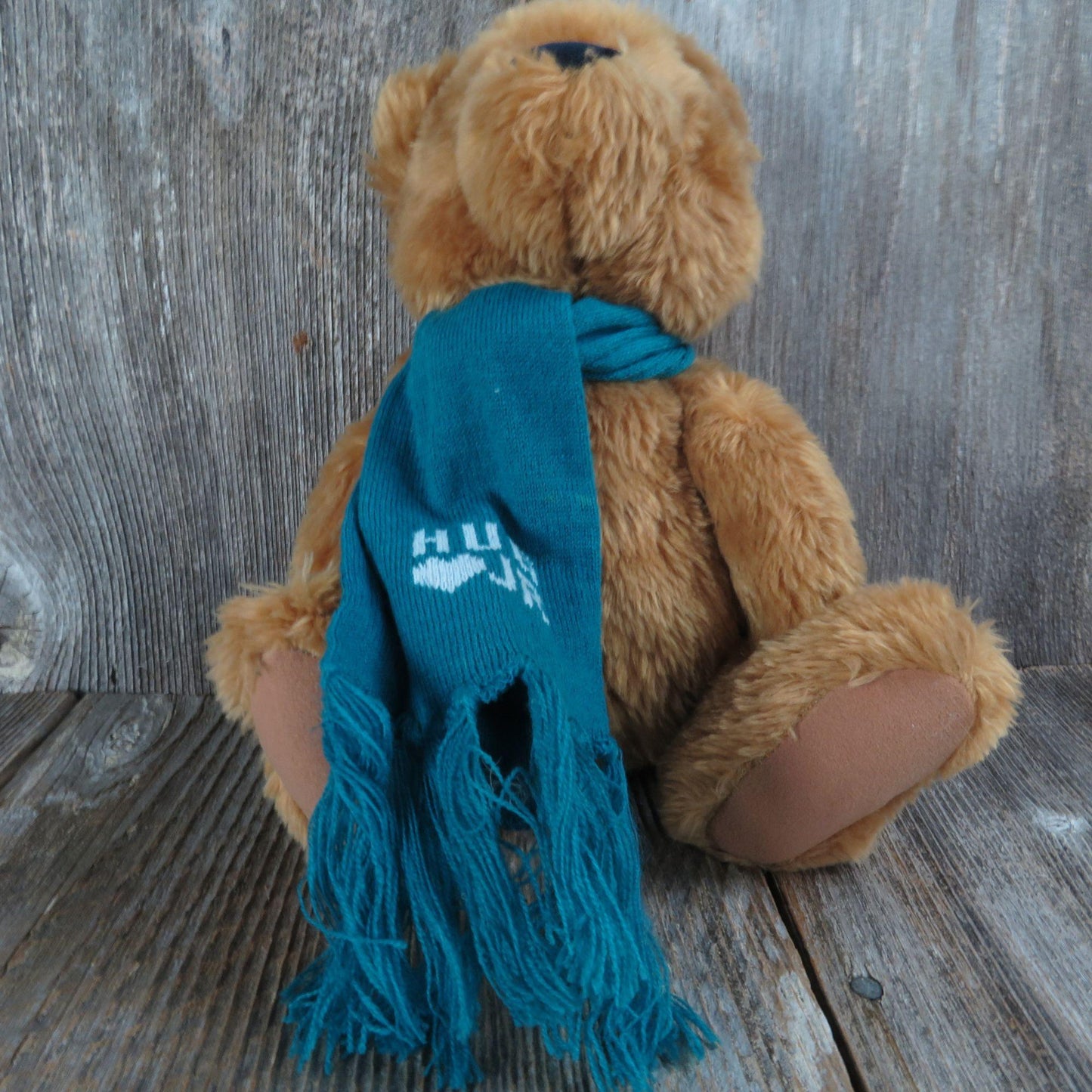 Vintage Hug Bear Jr Teddy Bear Plush Ted Menten Scarf North Jointed American Bear Co. Junior 1983