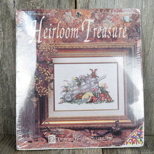 Wheelbarrow Counted Cross Stitch Kit Flowers Heirloom Treasure Designs for the Needle 5244