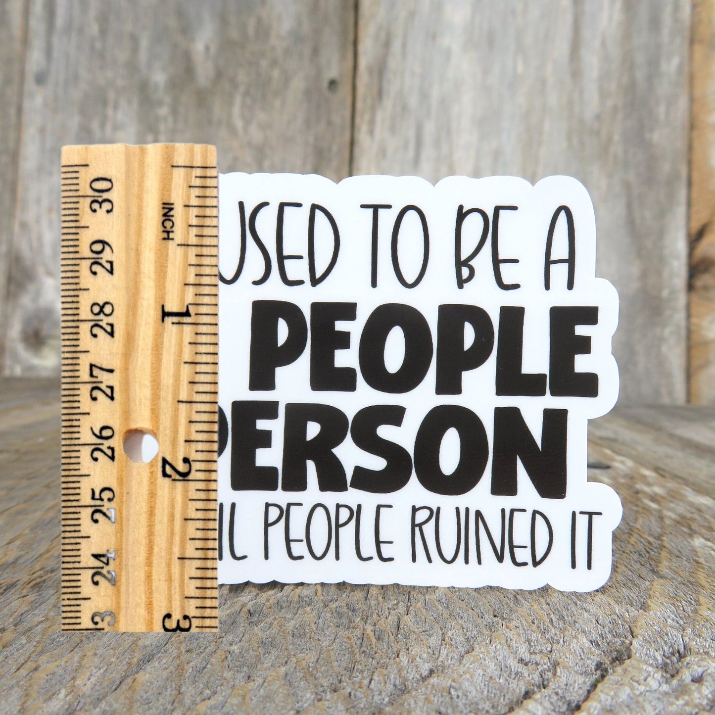 I Used To Be A People Person Sticker Antisocial Funny Sarcastic Water Bottle