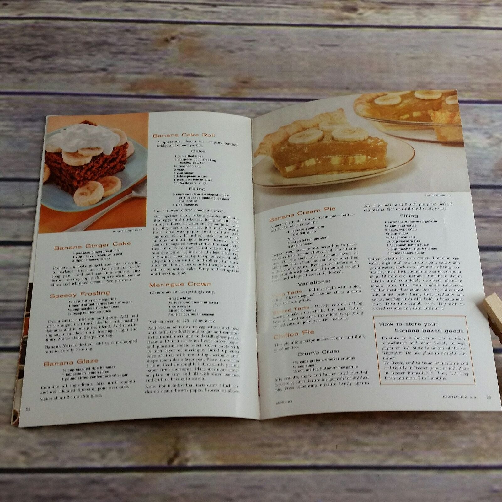 Vintage Cookbook Chiquita Banana Promo Recipes United Fruit Company 1960s Booklet Pamphlet Desserts Salads Main Dishes Banana Breads - At Grandma's Table