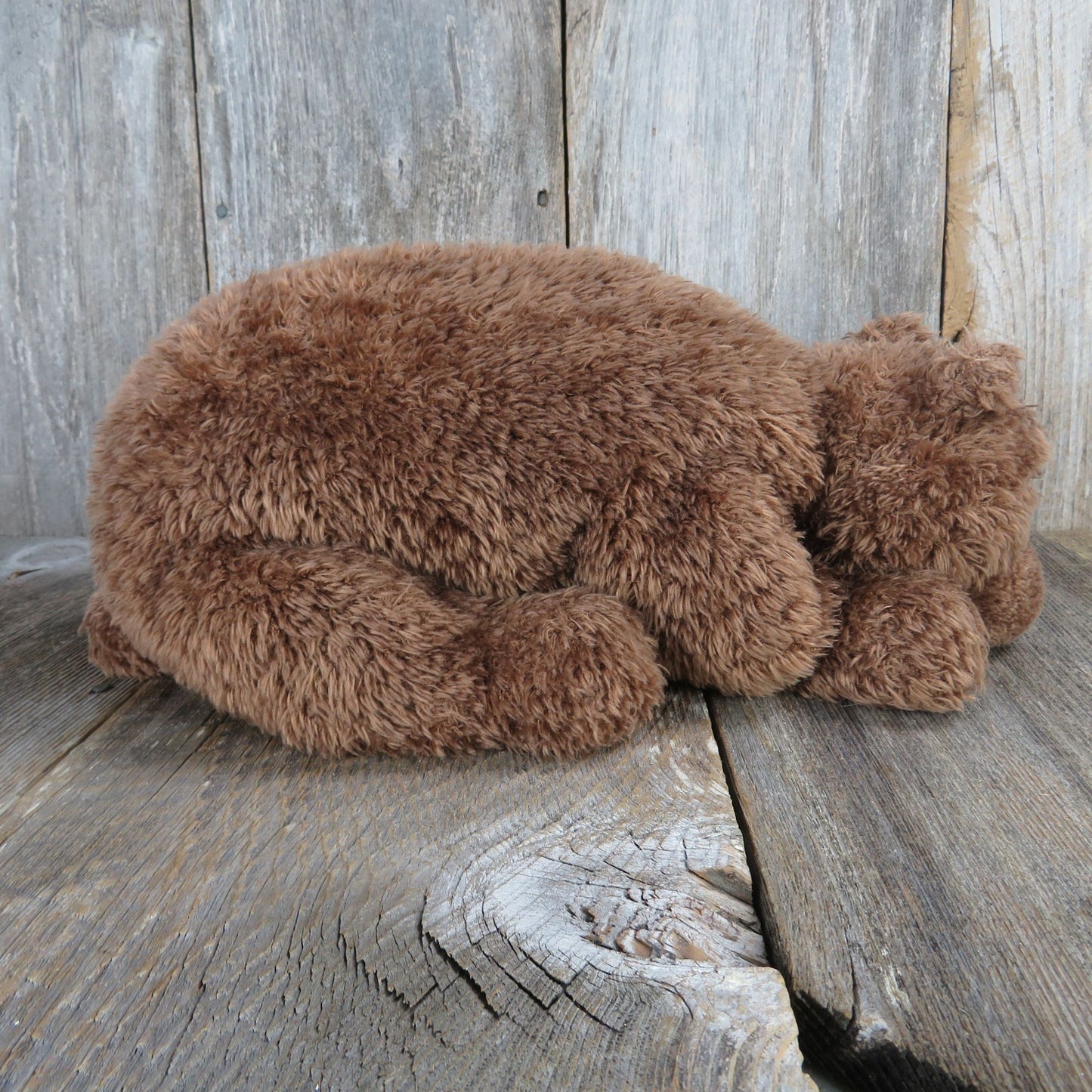 Teddy Bear Plush Gund Snoozer Fuzzy Laying Weighted Stuffed Animal