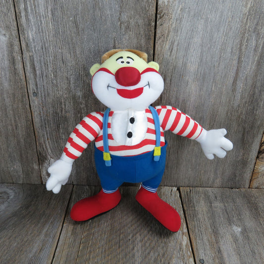 Clown Plush Doll Red Nose Blue and Red Stuffed Animal Good Stuff