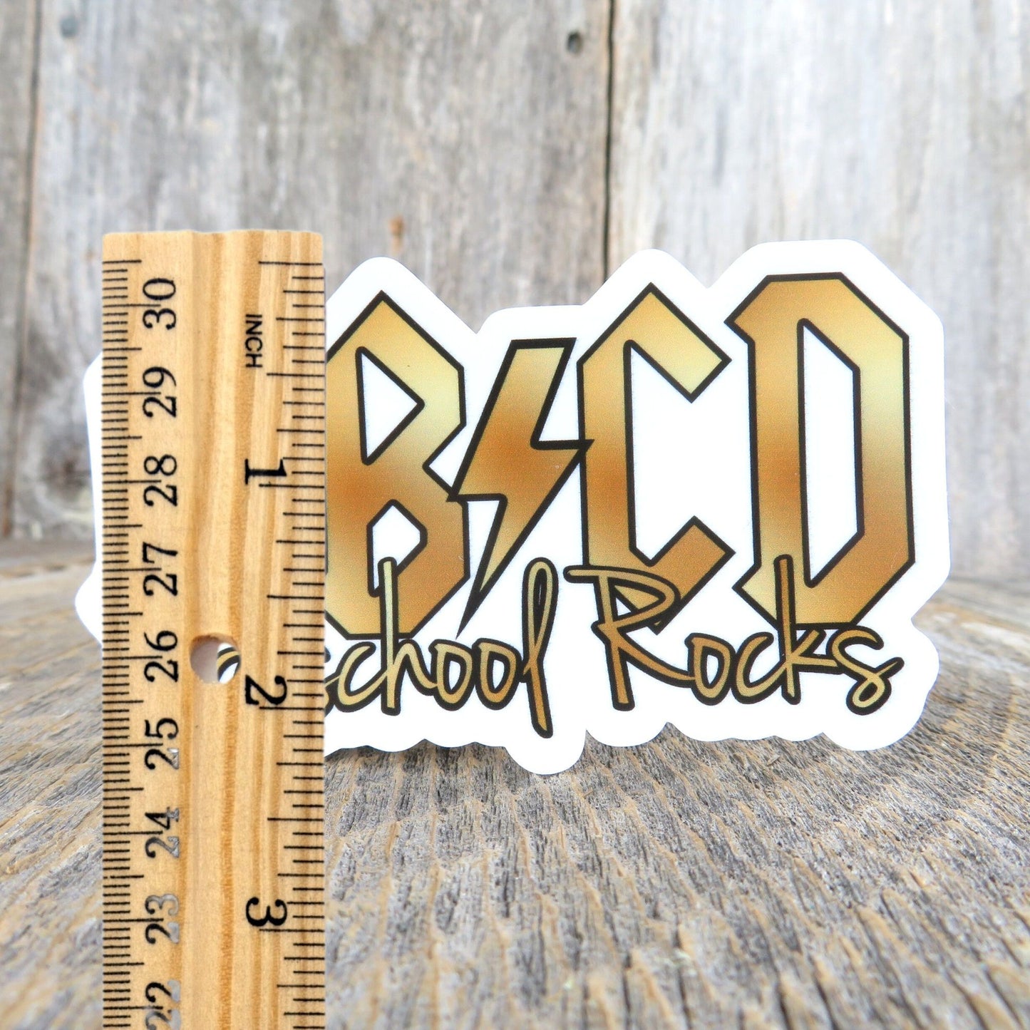 AB CD Preschool Rocks Sticker Cool Rock and Roll Teacher School