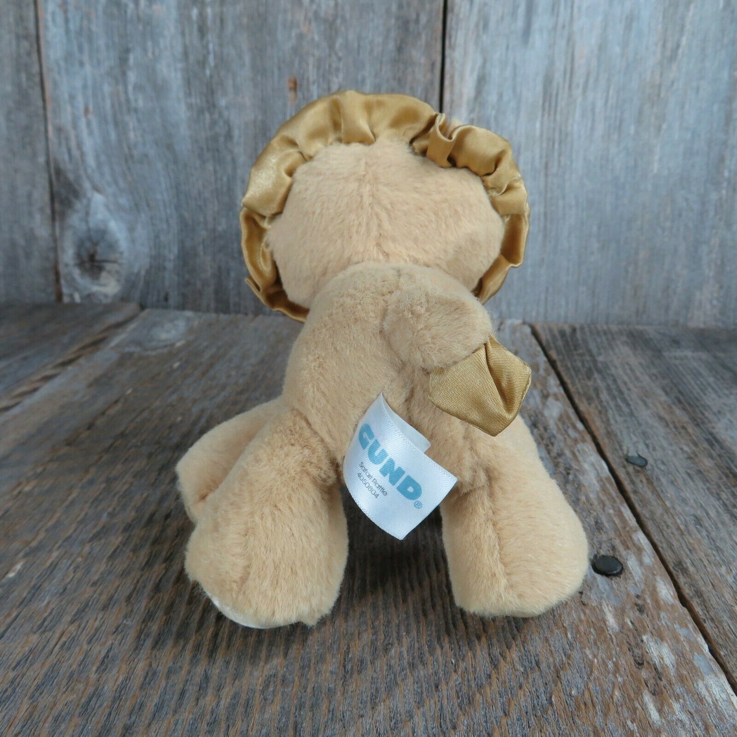 Lion Rattle Plush Baby Gund Safari Babies Sewn Eyes Stuffed Animal Cat