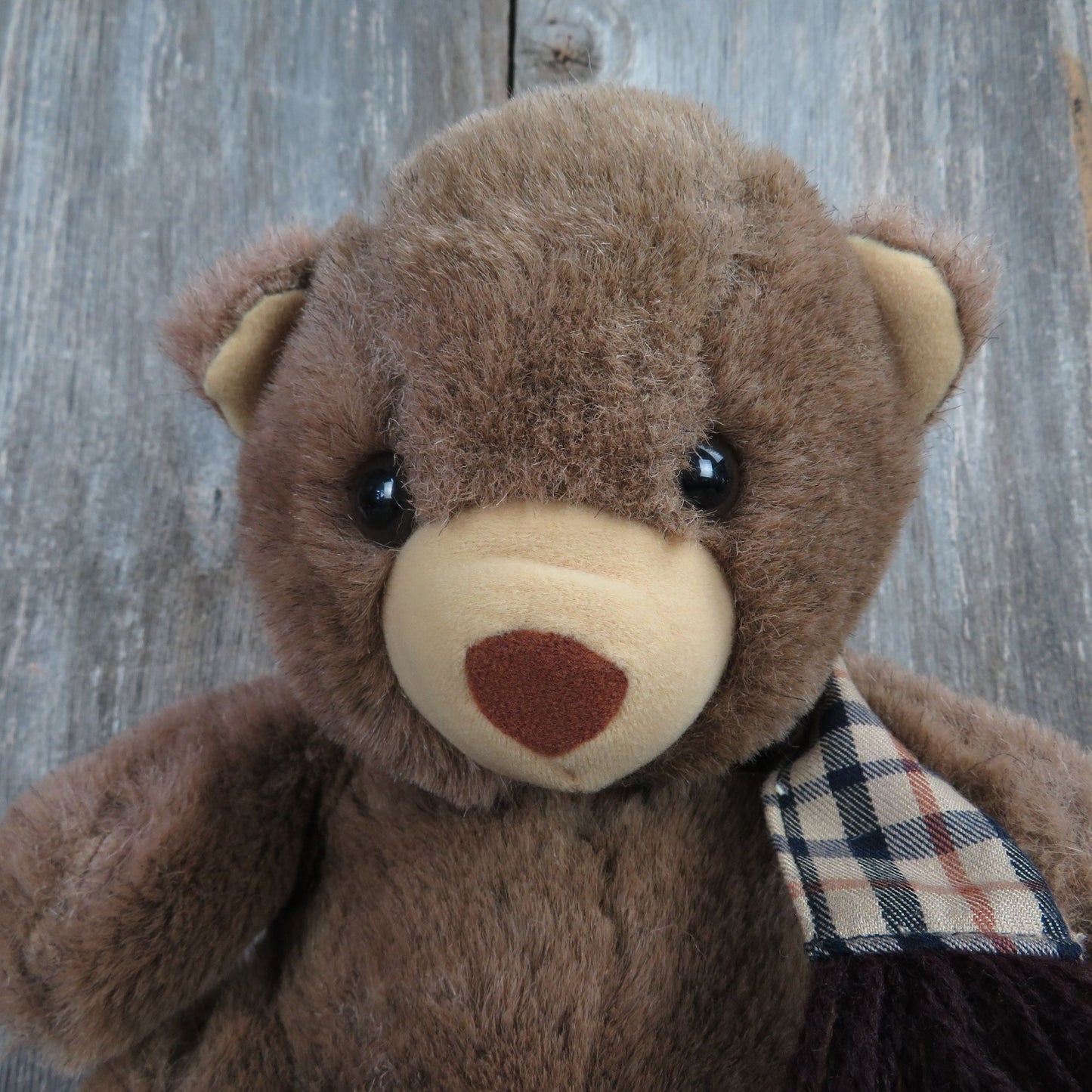 Vintage Teddy Bear Plush Arthur Stuffed Bear Plush Dakin 1984 Scarf Stuffed Animal