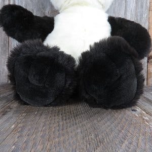 Vintage Panda Bear Plush Gund Stuffed Teddy Bear Black White 1990s
