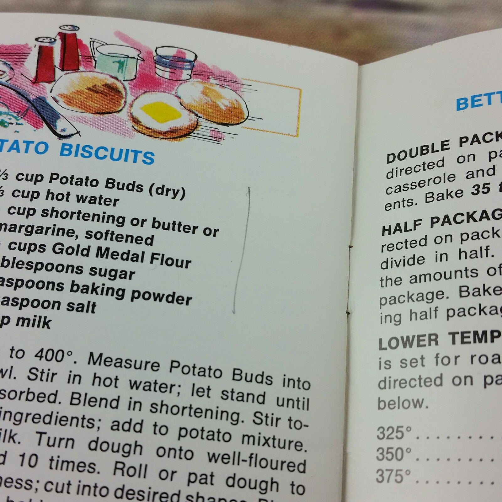 Vintage Cookbook 42 Hot Potato Ideas Betty Crocker Booklet 1970 - At Grandma's Table