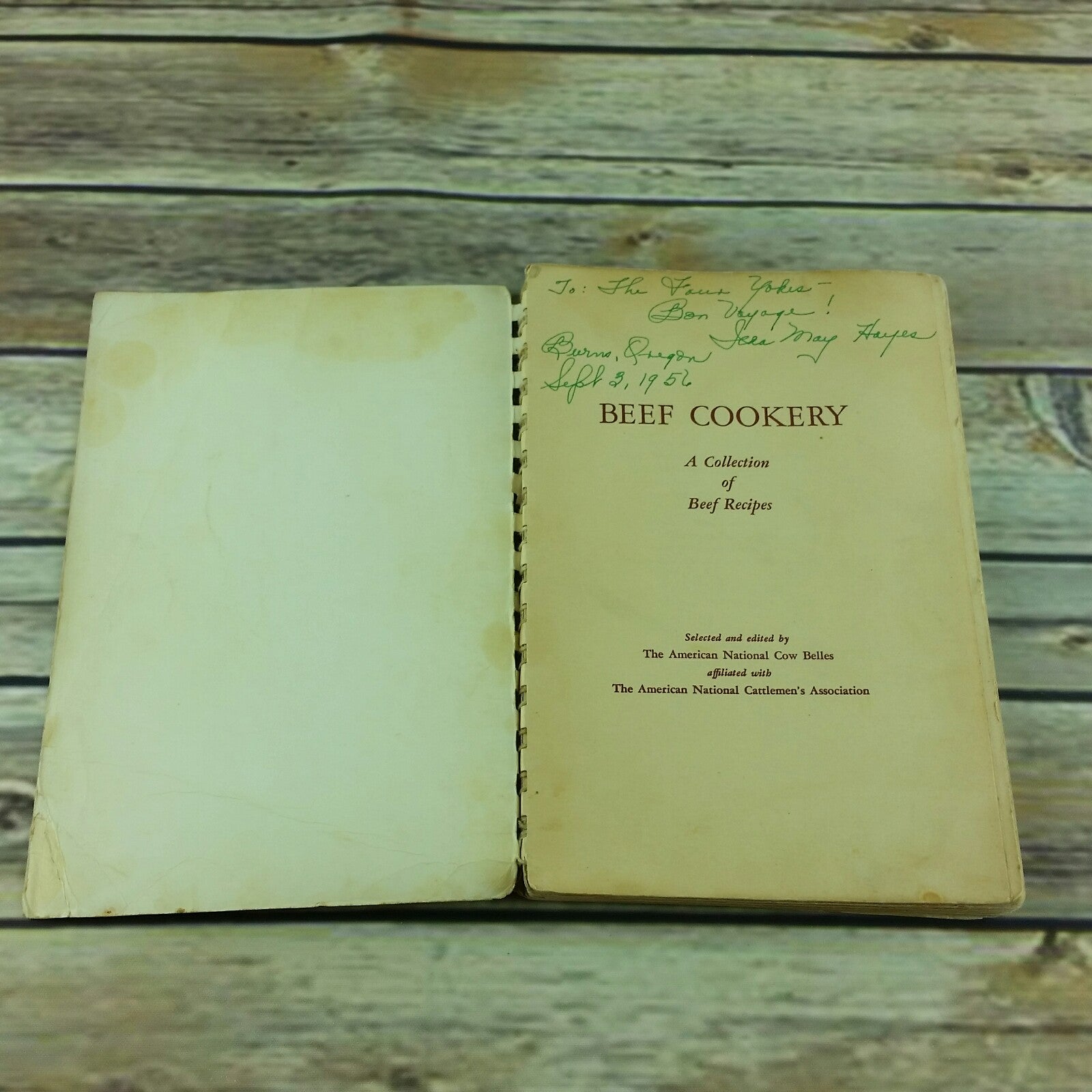 Vintage Beef Cookery Cookbook American National Cow Belles Cattlemen's Association 1955 - At Grandma's Table