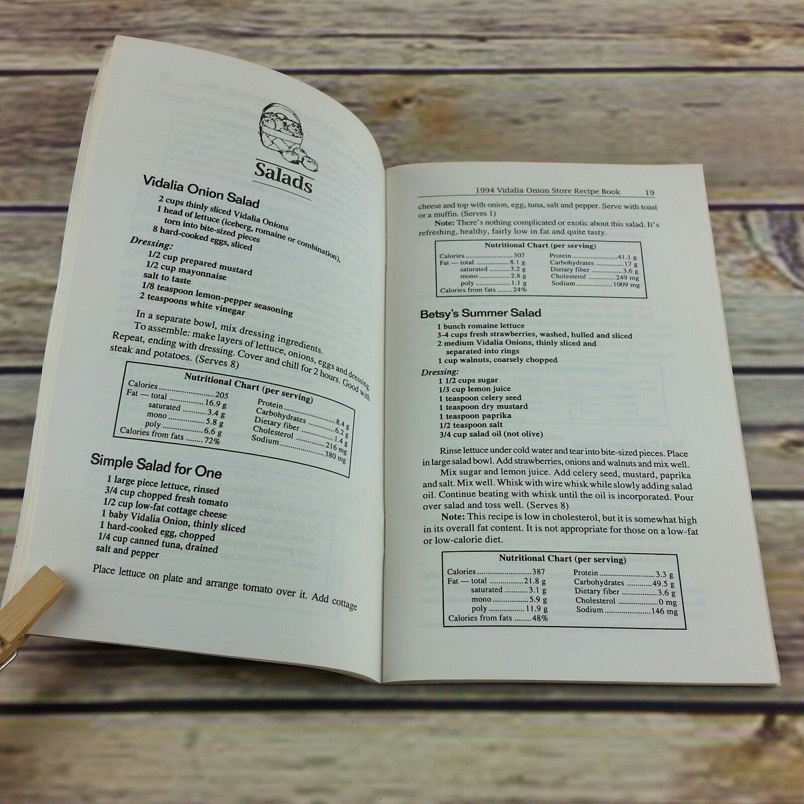 Vintage Cookbook Vidalia Onion Store Recipe Book 1994 Paperback Booklet - At Grandma's Table