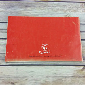 Vintage Cookbook Quaker Oats Wholegrain Recipes 1979 70s Promo Booklet Paperback - At Grandma's Table
