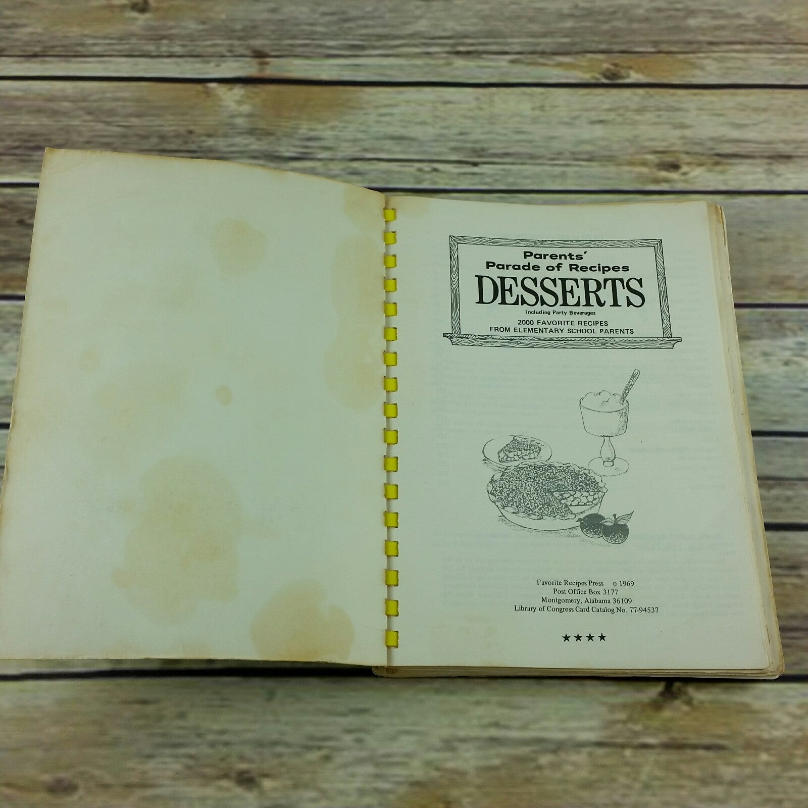 Vintage Cookbook Parents Parade of Recipes Desserts 1969 2000 Favorites Spiral Bound - At Grandma's Table