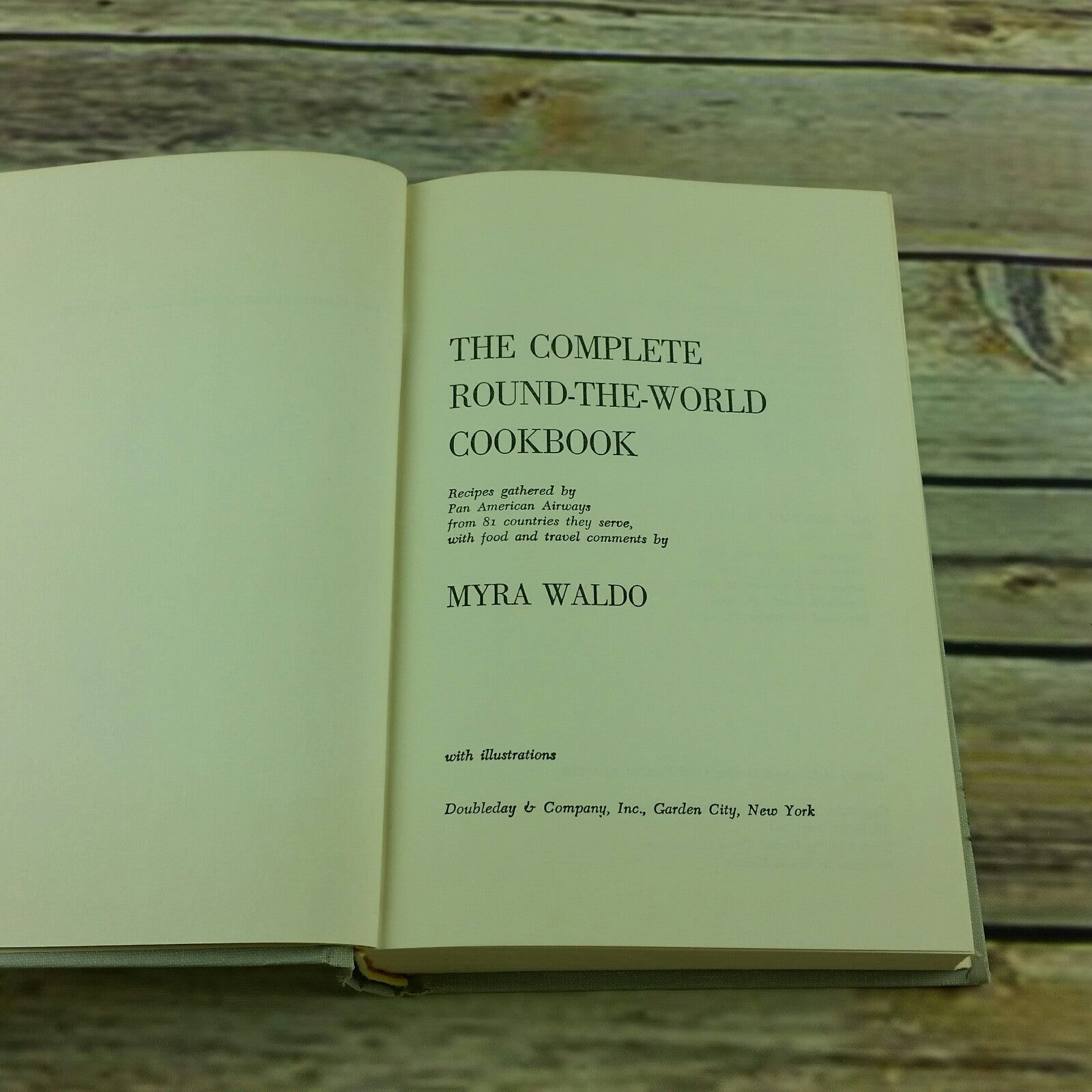 Vintage Cookbook Complete Round the World Recipes 1962 Myra Waldo Hardcover NO Dust Jacket - At Grandma's Table