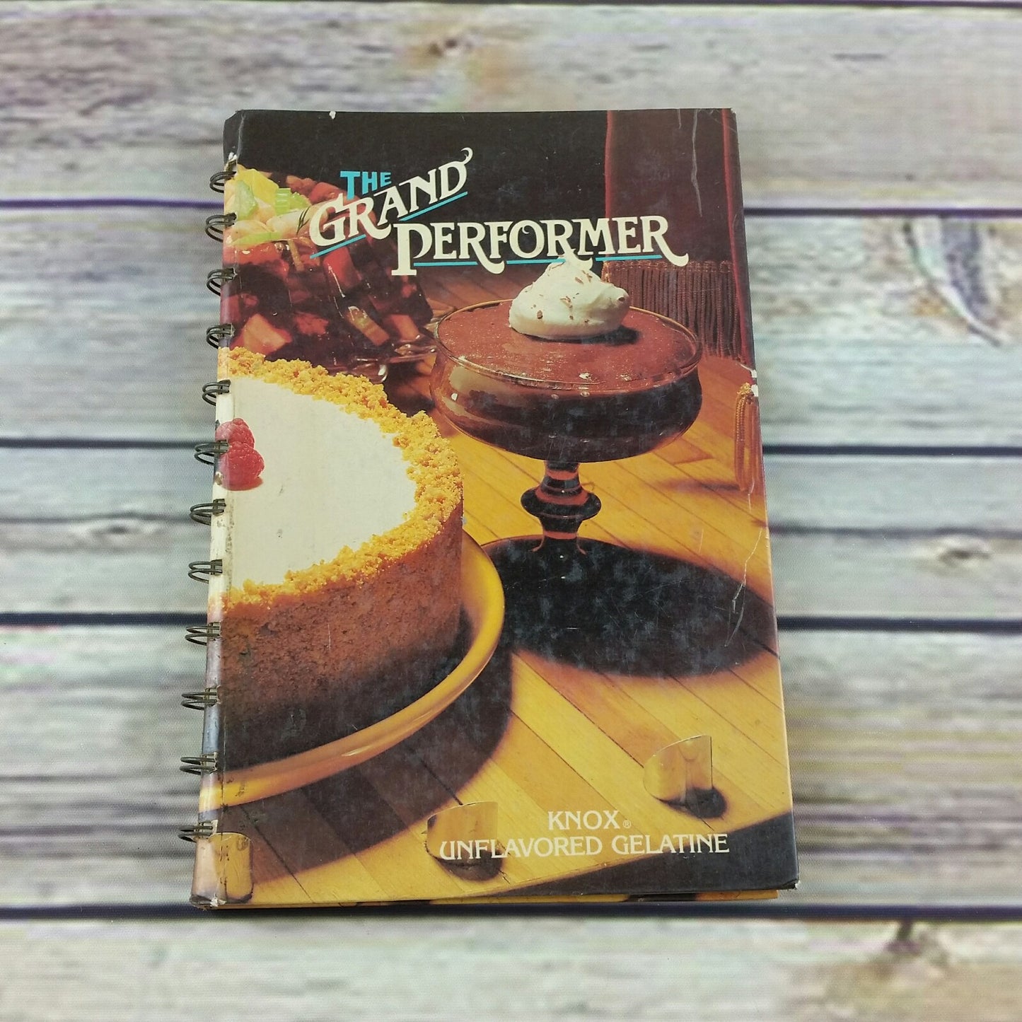 Vintage Cookbook The Grand Performer Knox Gelatine Promo Recipes 1970s Spiral Bound Hardcover - At Grandma's Table