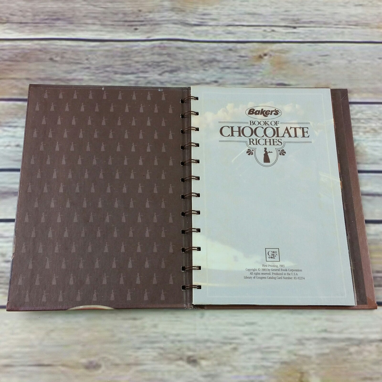 Vintage Cookbook Bakers Book of Chocolate Riches Recipes 1983 Hardcover Spiral Bound - At Grandma's Table