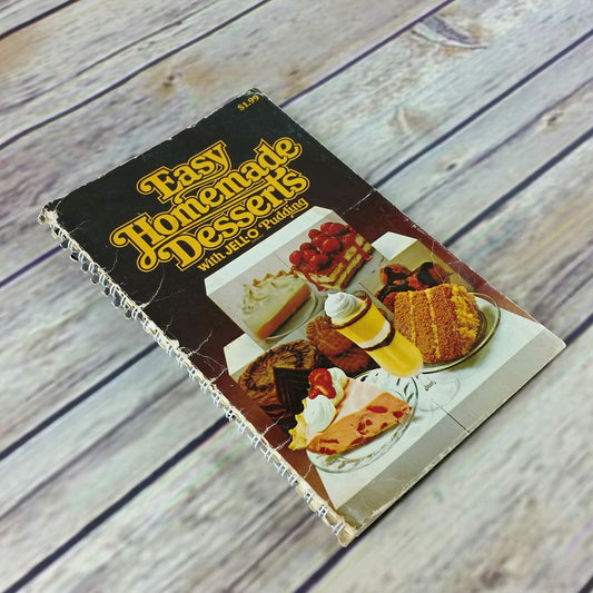 Vintage Cookbook Easy Homemade Desserts Jello Pudding Recipes 1974 1st Edition Promo - At Grandma's Table