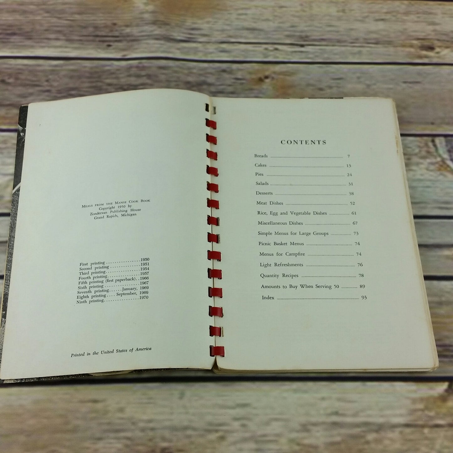 Vintage Cookbook Meals from the Manse Great Preachers Wives Recipes 1970 Spiral Bound - At Grandma's Table