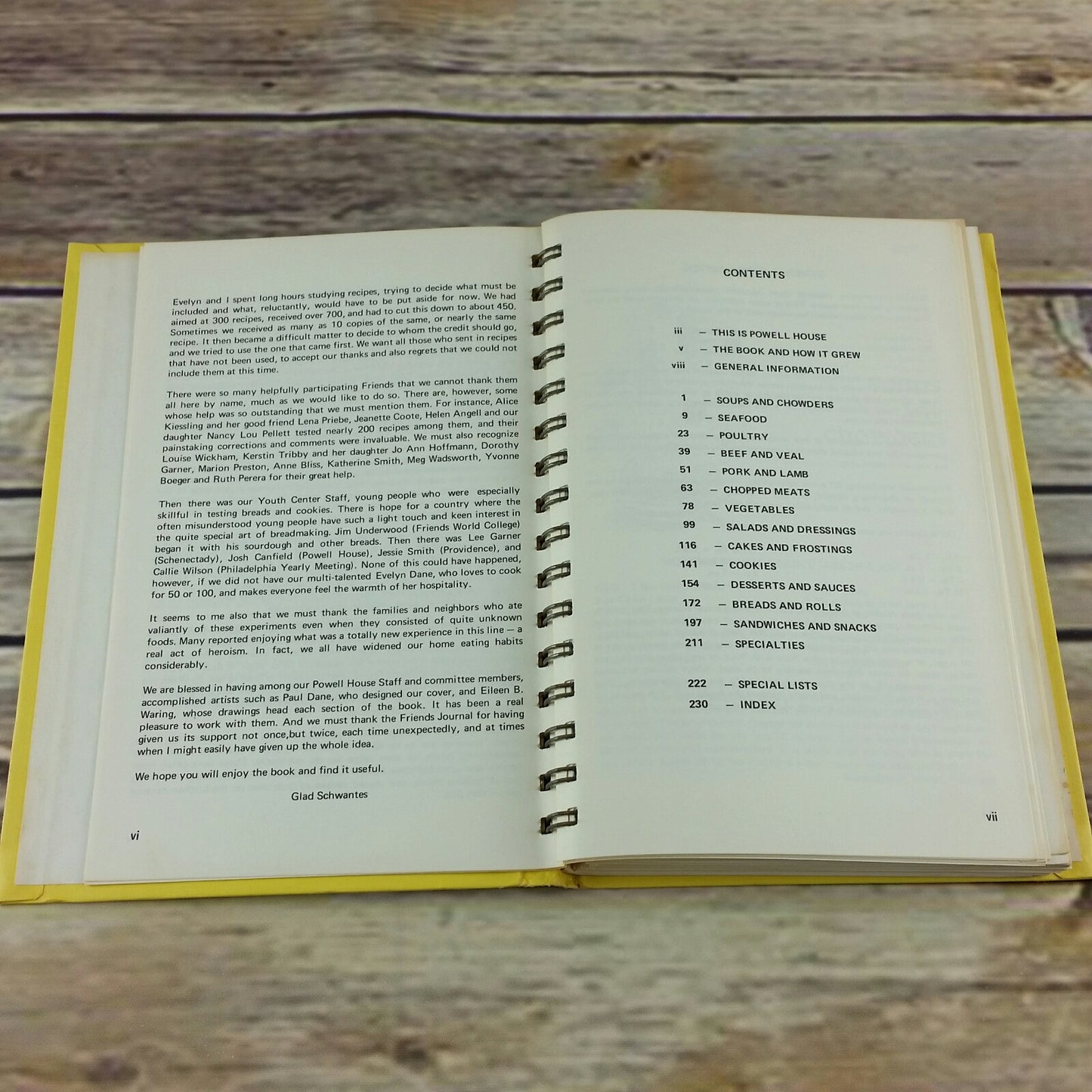 Vintage New York Cookbook The Powell House Recipes 1974 Religious Society Spiral Bound Hardcover - At Grandma's Table