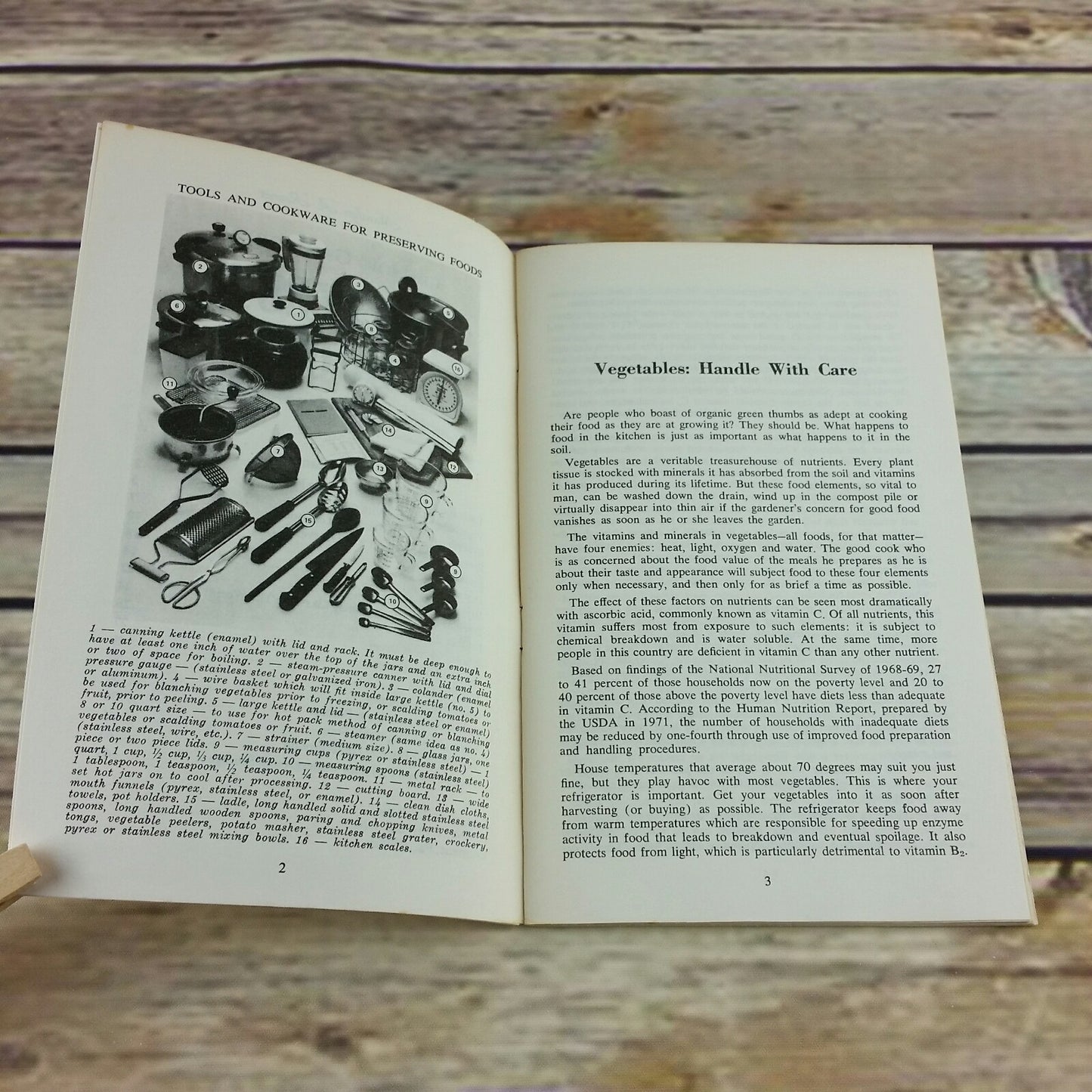 Vintage Cookbook Organic Gardening Harvest Book Rodale Press Recipes 1975 Booklet - At Grandma's Table