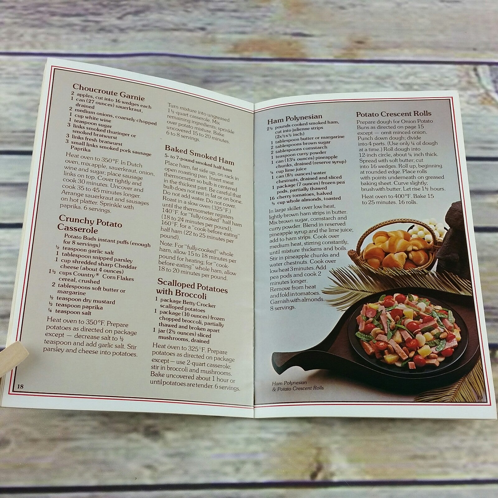 Vintage Betty Crocker Cookbook Pork and Potato Partners Recipes 1972 Promo - At Grandma's Table