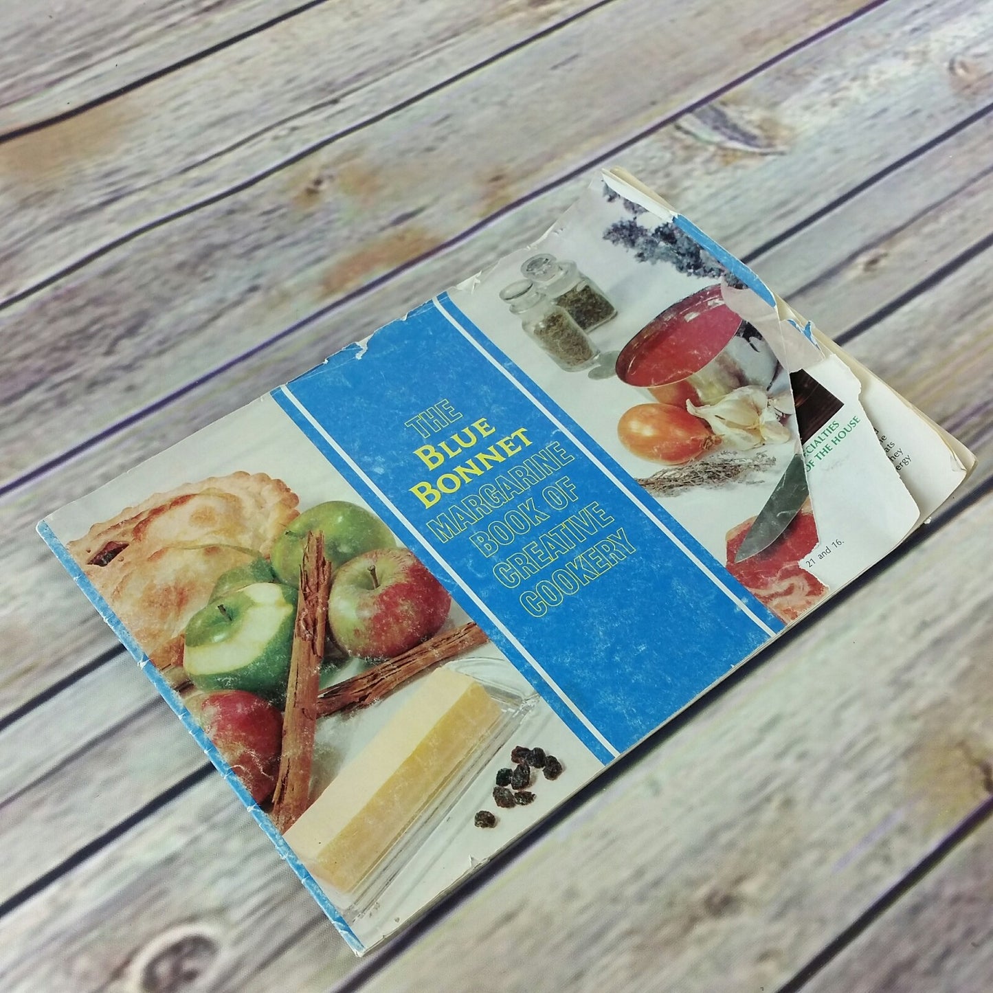 Vintage Cookbook The Blue Bonnet Margarine Book of Creative Cookery 1970s - At Grandma's Table