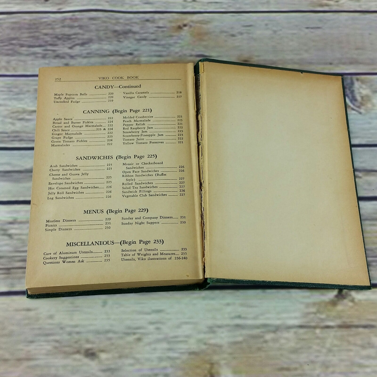 Vintage Cookbook Viko Aluminum Goods Mfg Test Kitchen 1936 Hardcover - At Grandma's Table