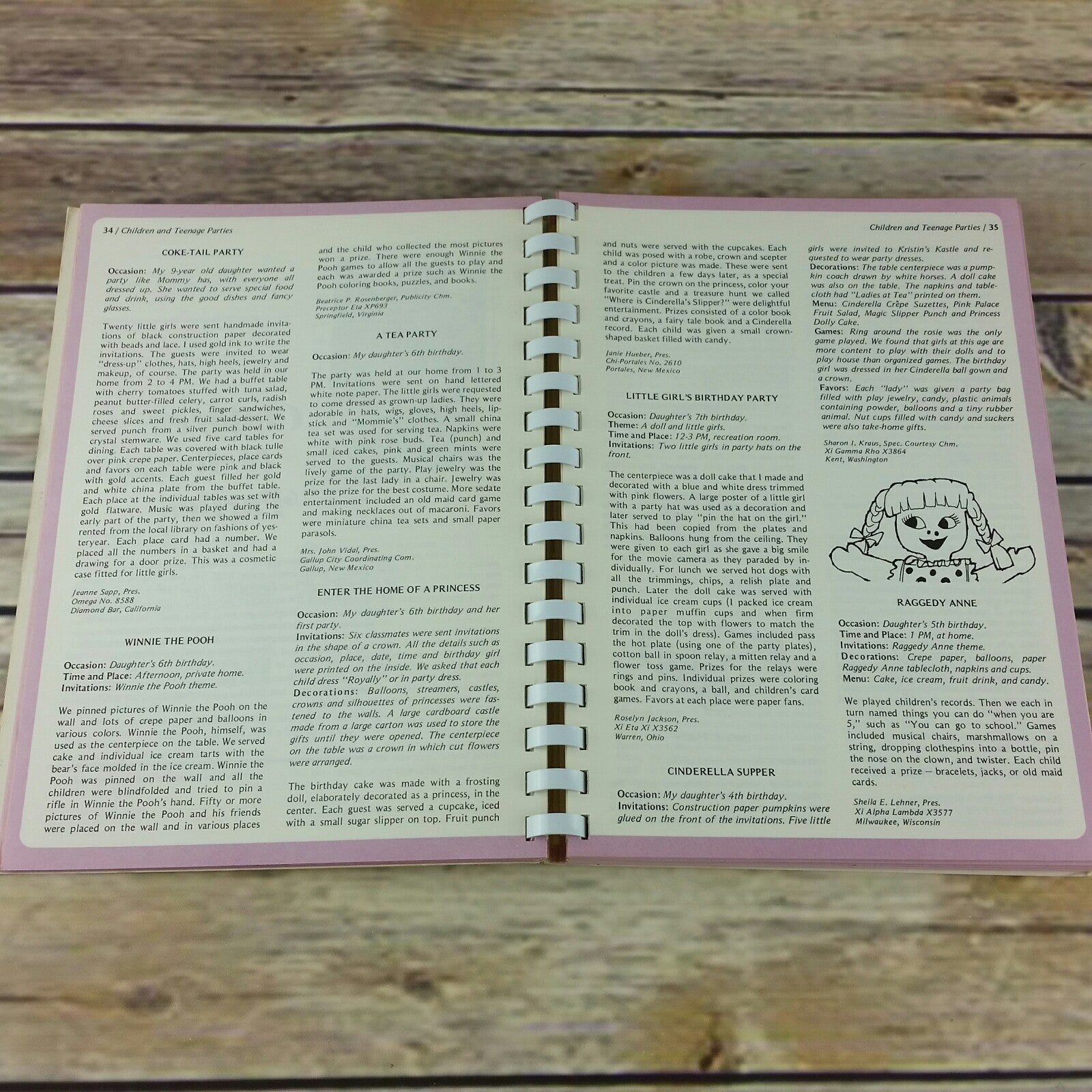 Vintage Sorority Cookbook Beta Sigma Phi International Party Book 1973 Favorite Recipes Spiral Bound - At Grandma's Table