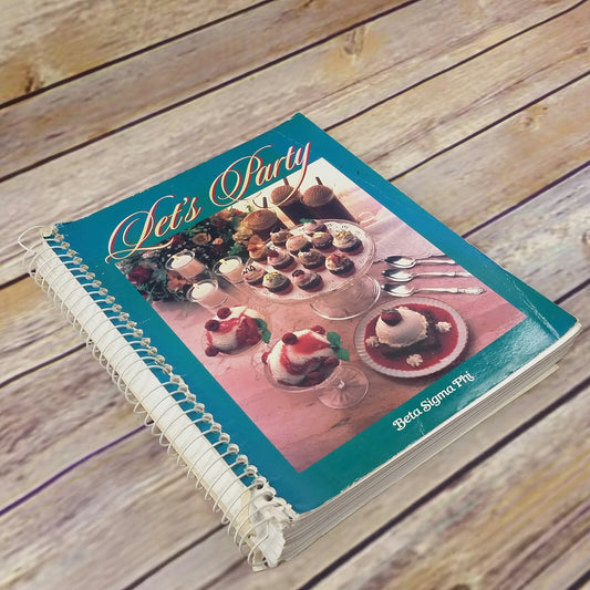 Vintage Sorority Cookbook Beta Sigma Phi Lets Party 1946 Spiral Bound Favorite Recipes - At Grandma's Table
