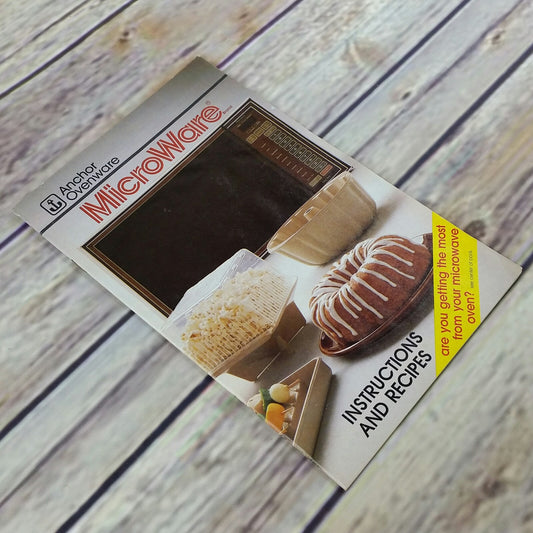 Vintage Cookbook Anchor Ovenware Microware Recipes and Instructions 1980s or 1990s - At Grandma's Table