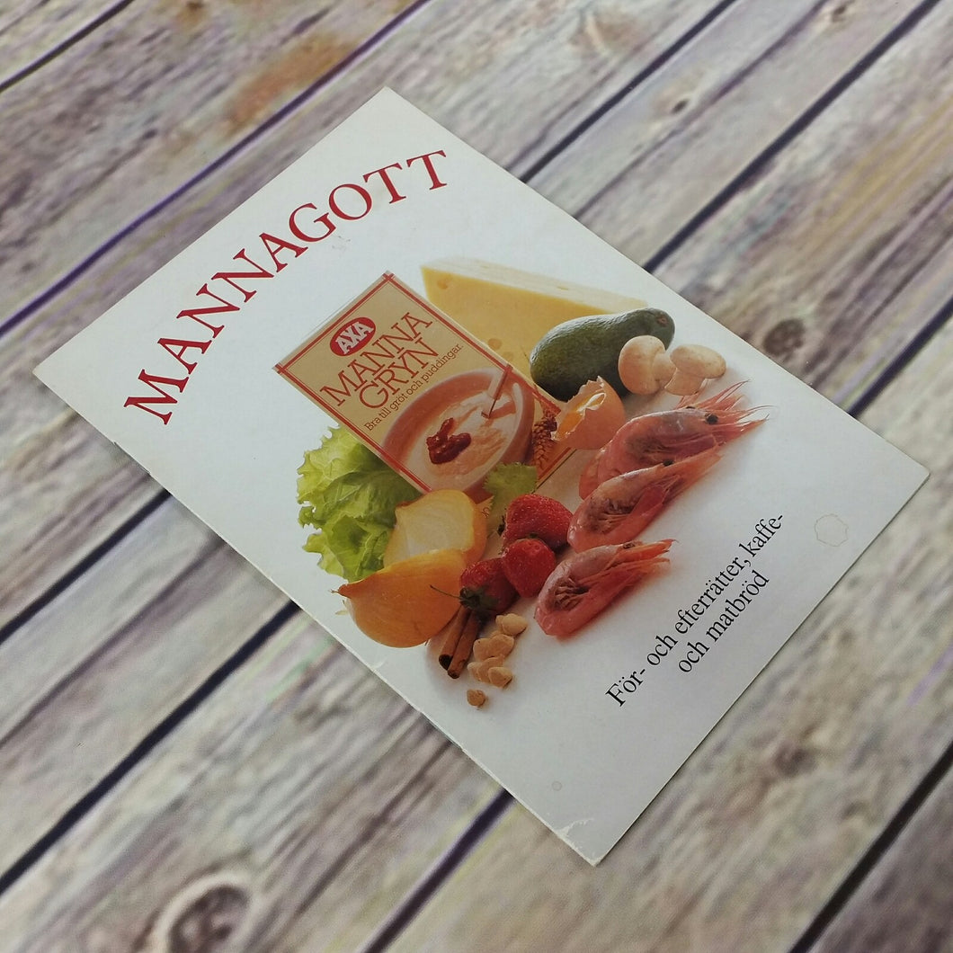 Mannagott Axa Mannagryn Cook Book Swedish Language Bra Till Grot Och Puddingar - At Grandma's Table
