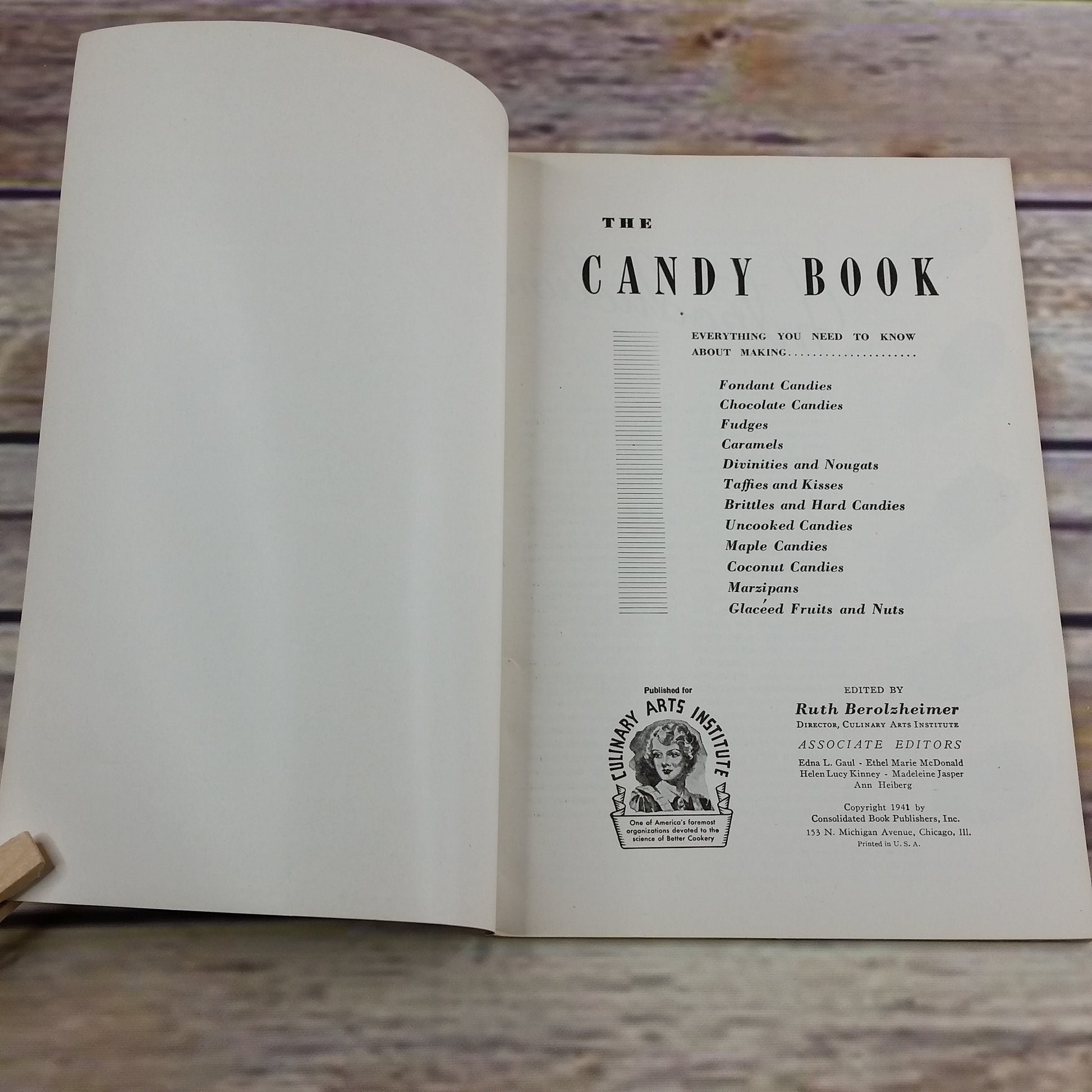 Vintage The Candy Book Culinary Arts Institute 1941 Ruth Berolzheimer Paperback Holiday Cookbook Booklet - At Grandma's Table