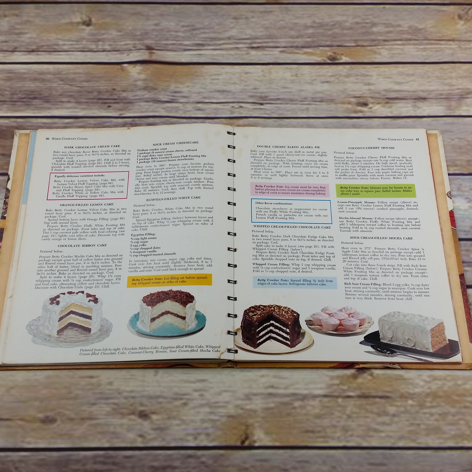 Vintage Cookbook Betty Crocker Cake and Frosting Mix 1966 First Edition First Printing Hardcover Spiral Bound - At Grandma's Table