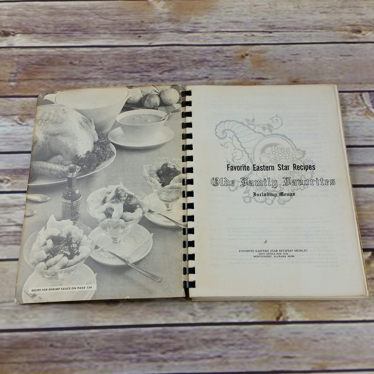 Vintage Cookbook Favorite Eastern Star Olde Family 2000 Recipes 1965 Spiral Bound - At Grandma's Table