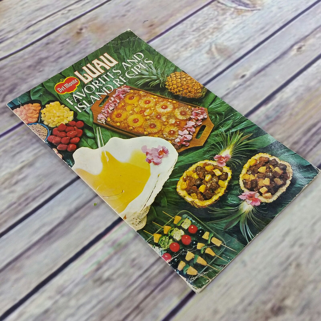 Vintage Cookbook Del Monte Luau Favorites and Island Recipes 1975 Paperback Promo Booklet - At Grandma's Table