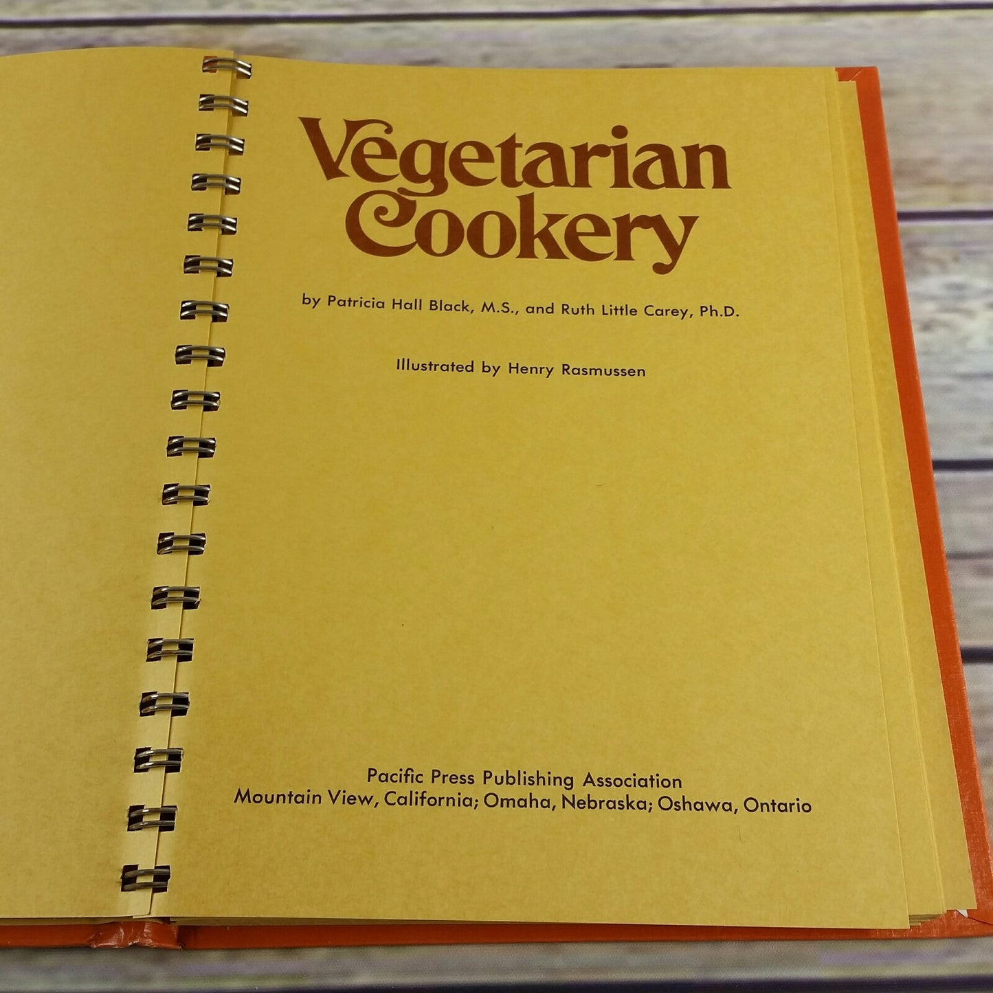 Vintage Cookbook Vegetarian Cookery 1 1971 Appetizers Salads Beverages Recipes Spiral Bound Hardcover - At Grandma's Table