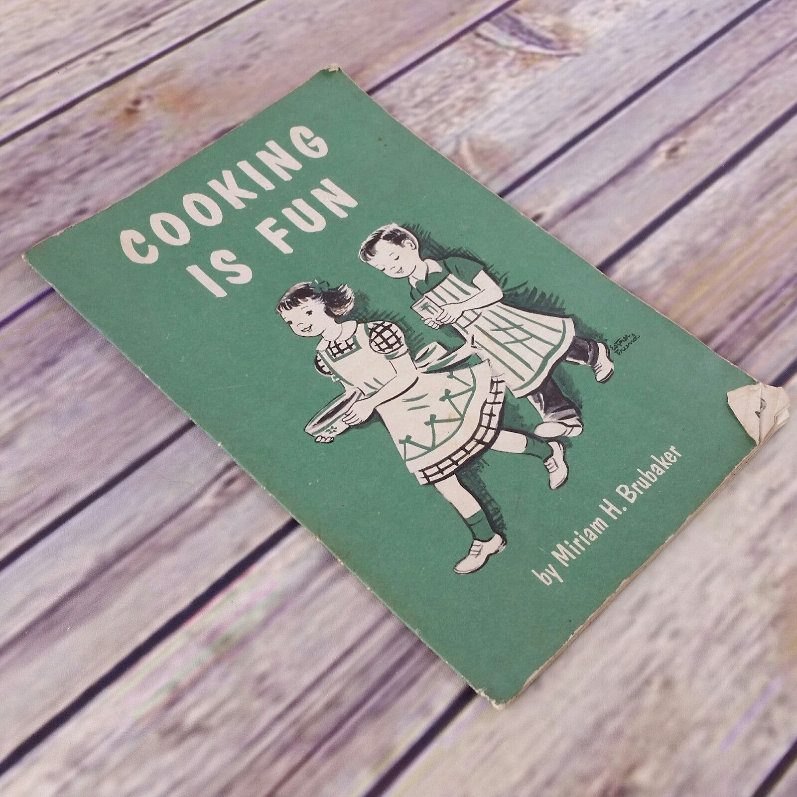 Vintage Kids Cookbook Kids Cooking Recipes Cooking is Fun 1961 National Dairy Council Miriam Brubaker Paperback Booklet - At Grandma's Table