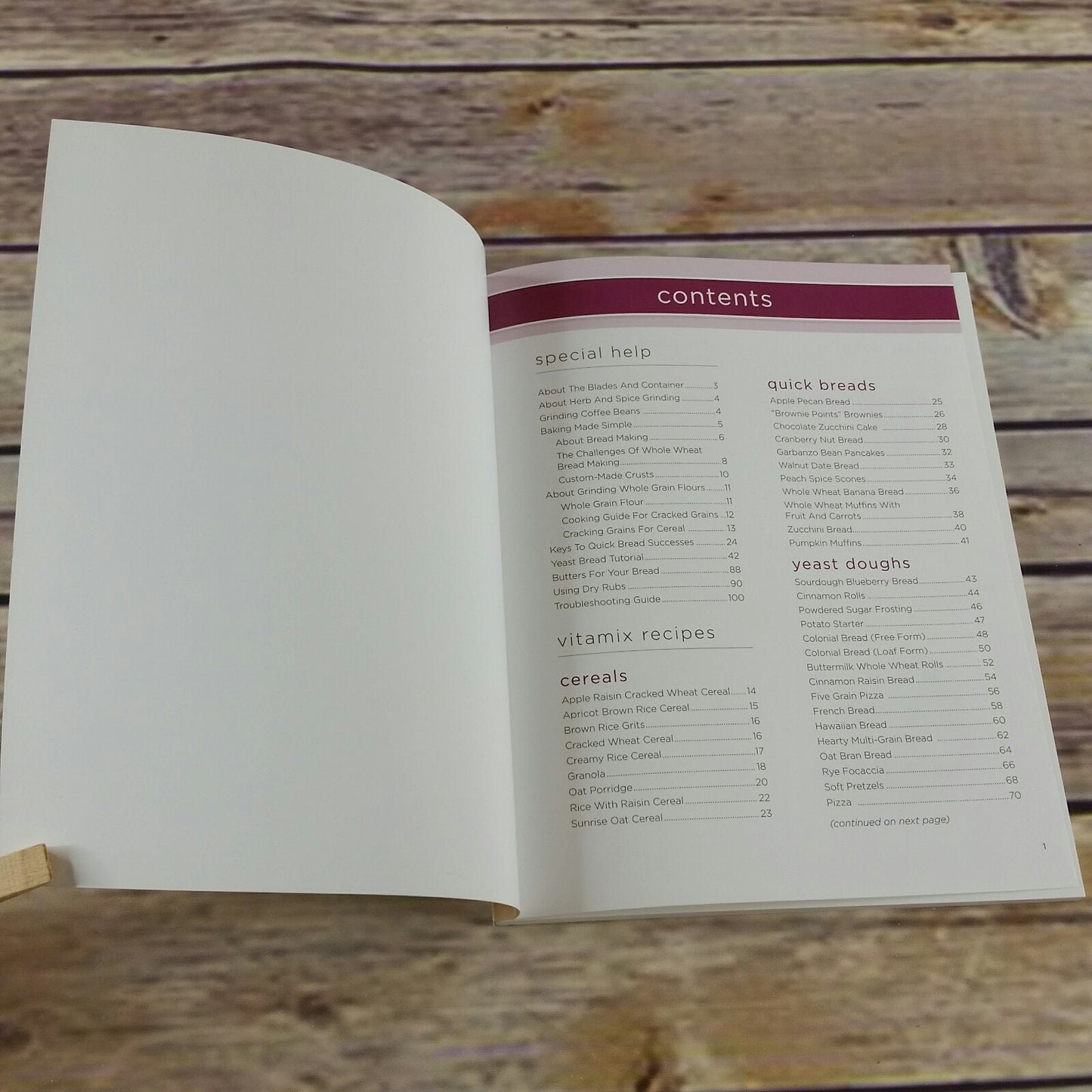 Vitamix Cookbook Whole Grains 102 pages 2013 Blender Paperback - At Grandma's Table