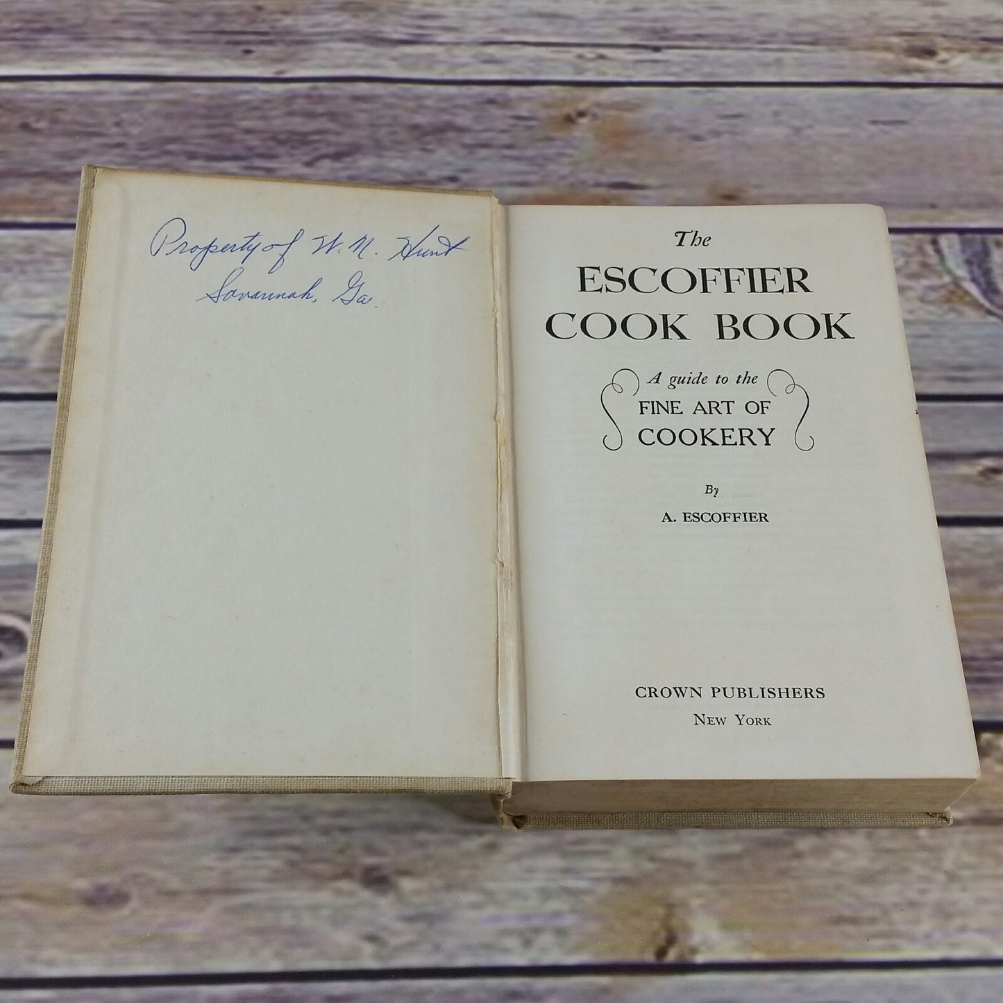 Vintage Cookbook The Escoffier Cook Book A. Escoffier 1957 Hardcover No Dust Jacket - At Grandma's Table