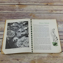 Load image into Gallery viewer, Vintage Cookbook Sunset Salad Book With Hors d&#39;euvres Canapes 1946 Spiral Bound - At Grandma&#39;s Table