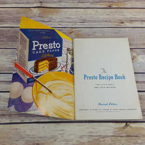 Vintage Cookbook Presto Cake Flour Recipes Presto Recipe Book for Little Girls and Their Mothers 1939 Promo Paperback - At Grandma's Table