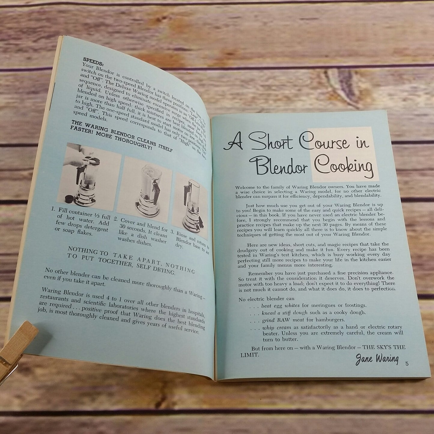 Vintage Waring Blender Cook Book Short Course in Blendor Cooking 1962 Paperback Booklet - At Grandma's Table