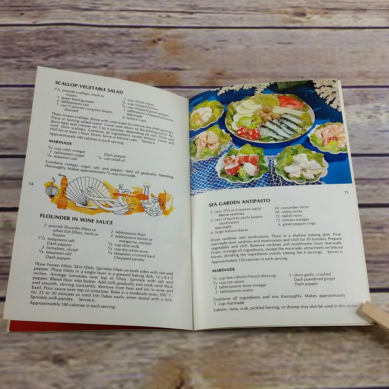 Vintage Seafood Cookbook Seafood Slimmers Recipes 1966 United States Department of the Interior Fishery Market Development - At Grandma's Table