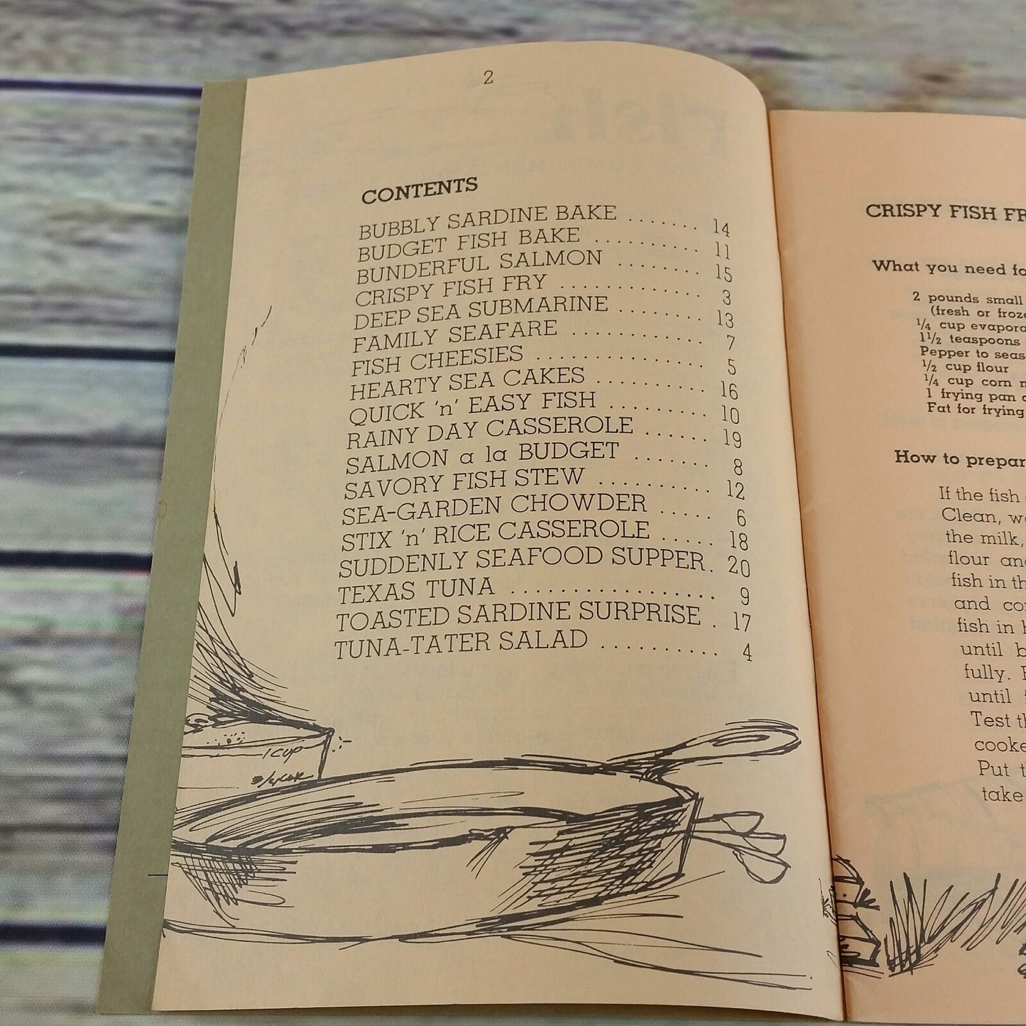 Vintage Fish Cookbook Fish For Compliments On A Budget 1971 United States Department of the Interior Fishery Market Development - At Grandma's Table