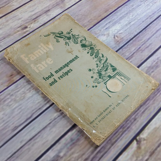 Vintage Cookbook Family Fare Food Management and Recipes Department of Agriculture 1950s - At Grandma's Table
