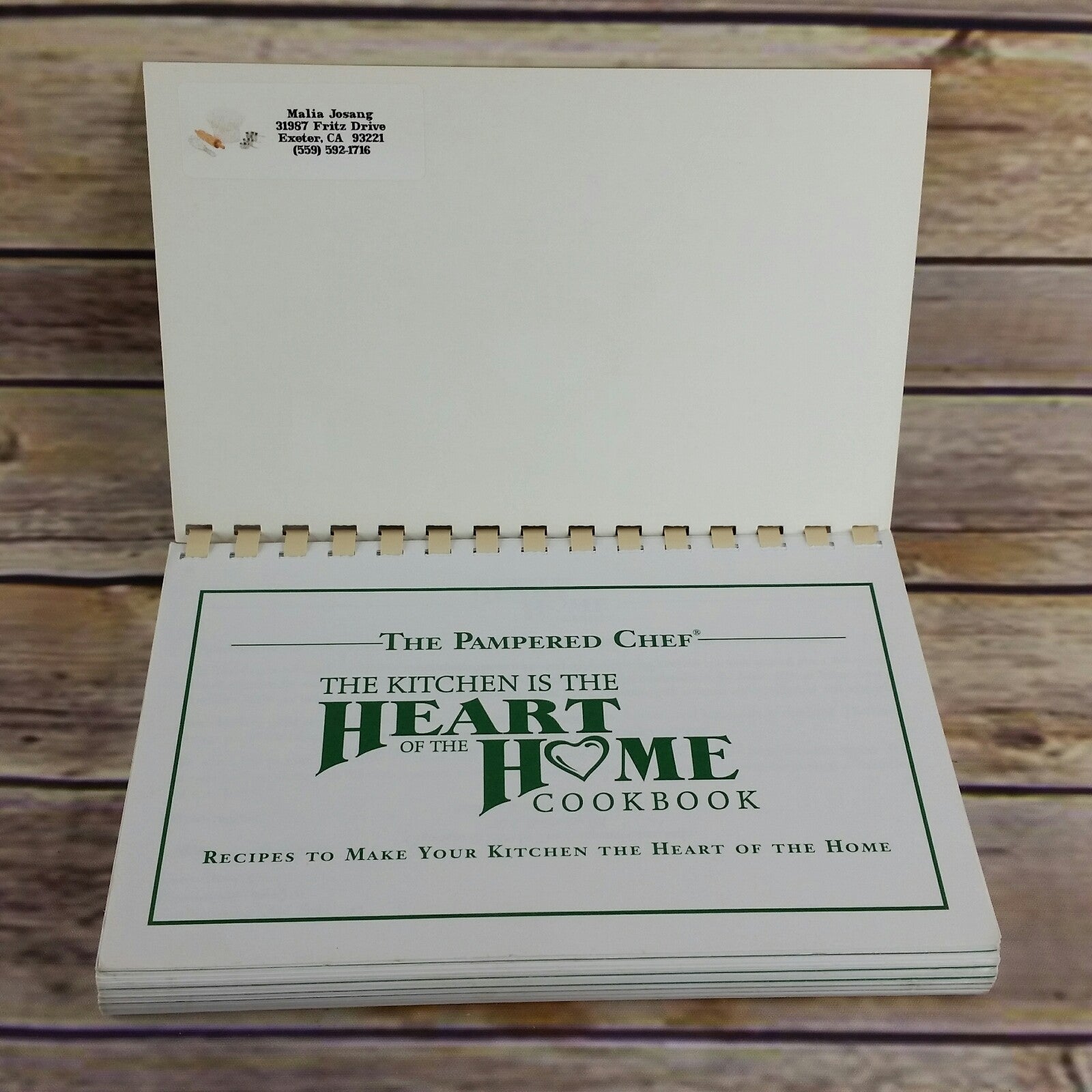 Vintage Cookbook Pampered Chef Kitchen Is the Heart of the Home Recipes 1999 Promo - At Grandma's Table