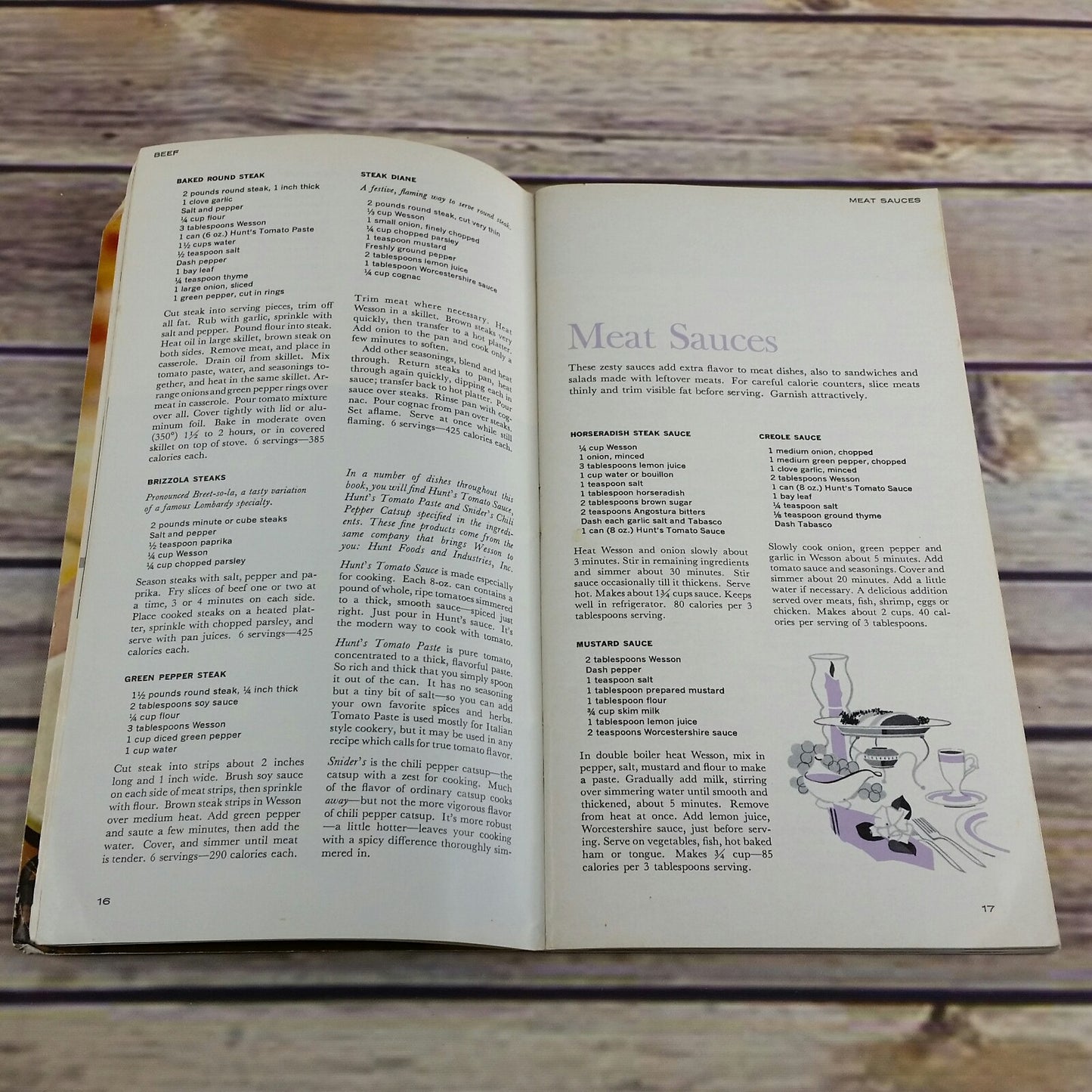 Vintage Cookbook Glorious Eating for Weight Watchers Program 1961 Hunt Foods Wesson Oil Paperback Booklet - At Grandma's Table