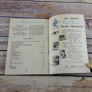 Vintage Cookbook Junket Recipes How to Make Tempting Nutritious Desserts 1941 Promo Paperback Booklet Home Economics - At Grandma's Table