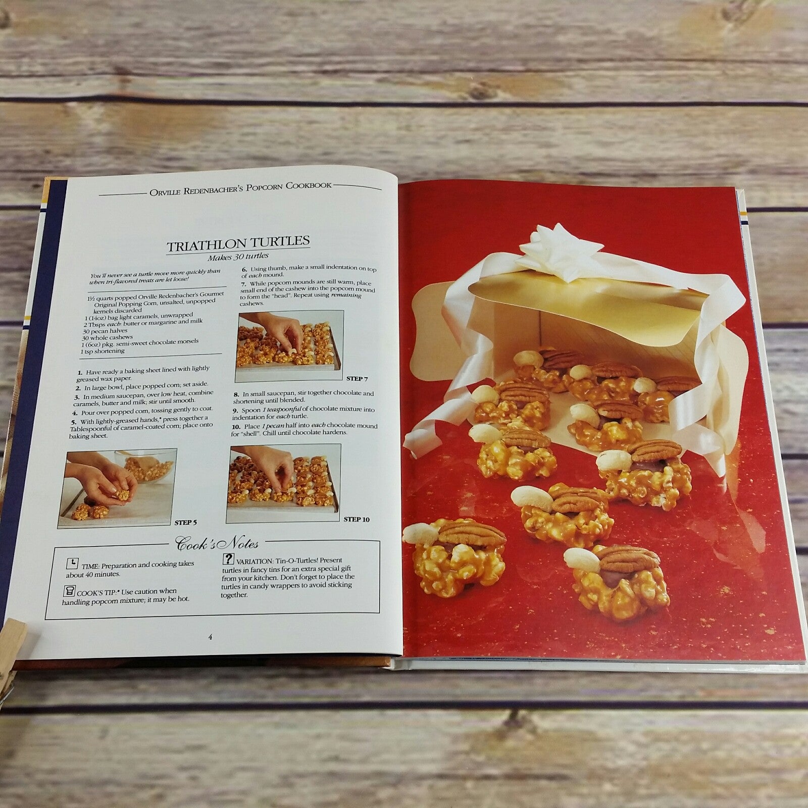 Vintage Cookbook Pop Corn Orville Redenbacher Popcorn 1992 Hunt-Wesson Promo Hardcover - At Grandma's Table