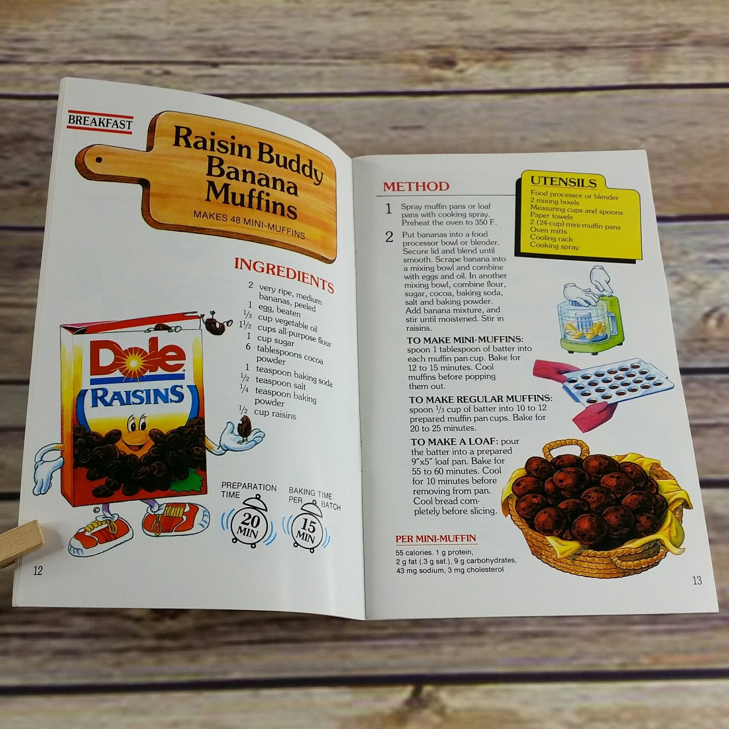 Vintage Cook Book Dole Fruit Promotional Recipes Fun with Fruits and Vegetables Kids Cookbook 1992 - At Grandma's Table